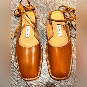 Miista Women's Tan Leather Sandals